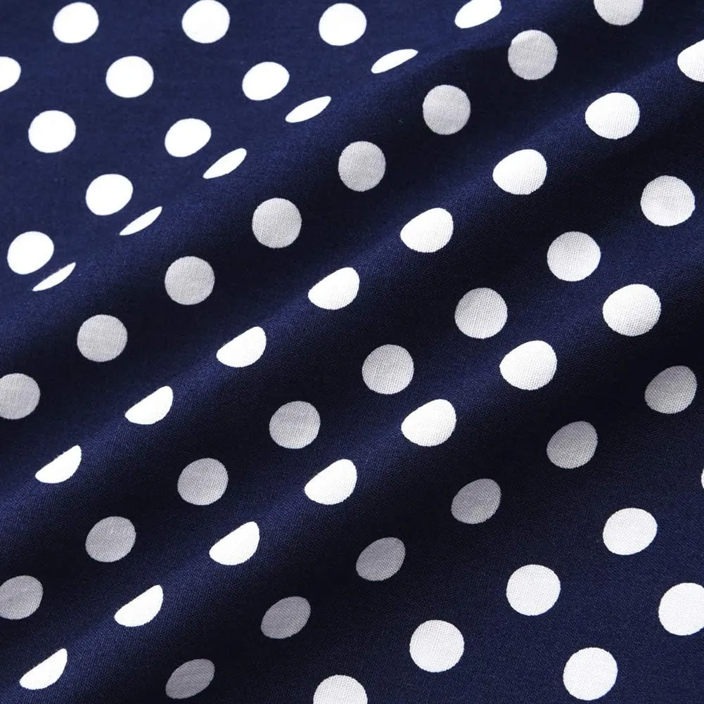 Women's Tops Feminine Long Sleeve Polka Dotted Button Down Casual Dress Blouses Shirts