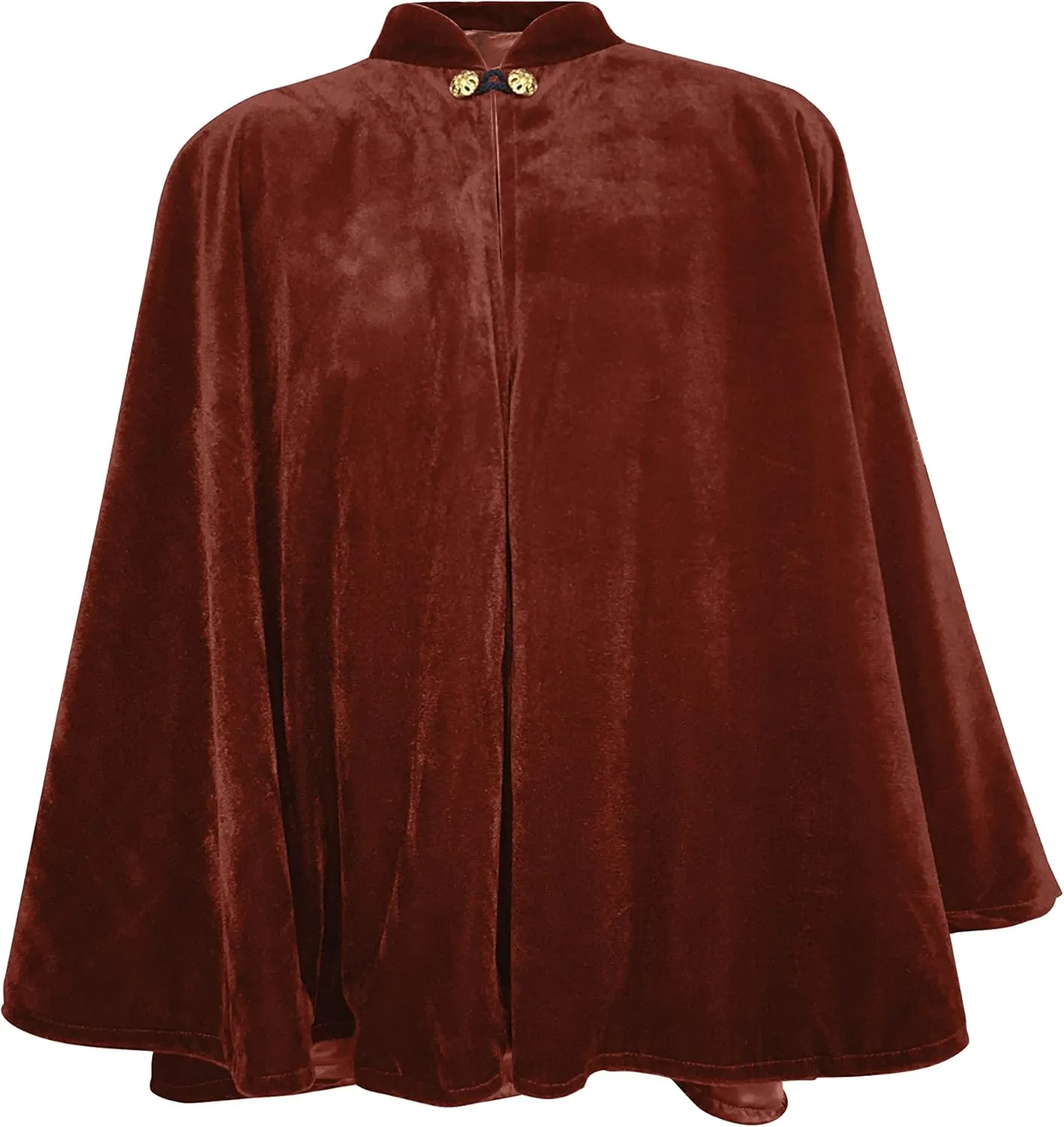 Women's Velvet Satin Lined Capelet Elegant Halloween Cosplay Cloak Cape, Wedding, Ren Faire