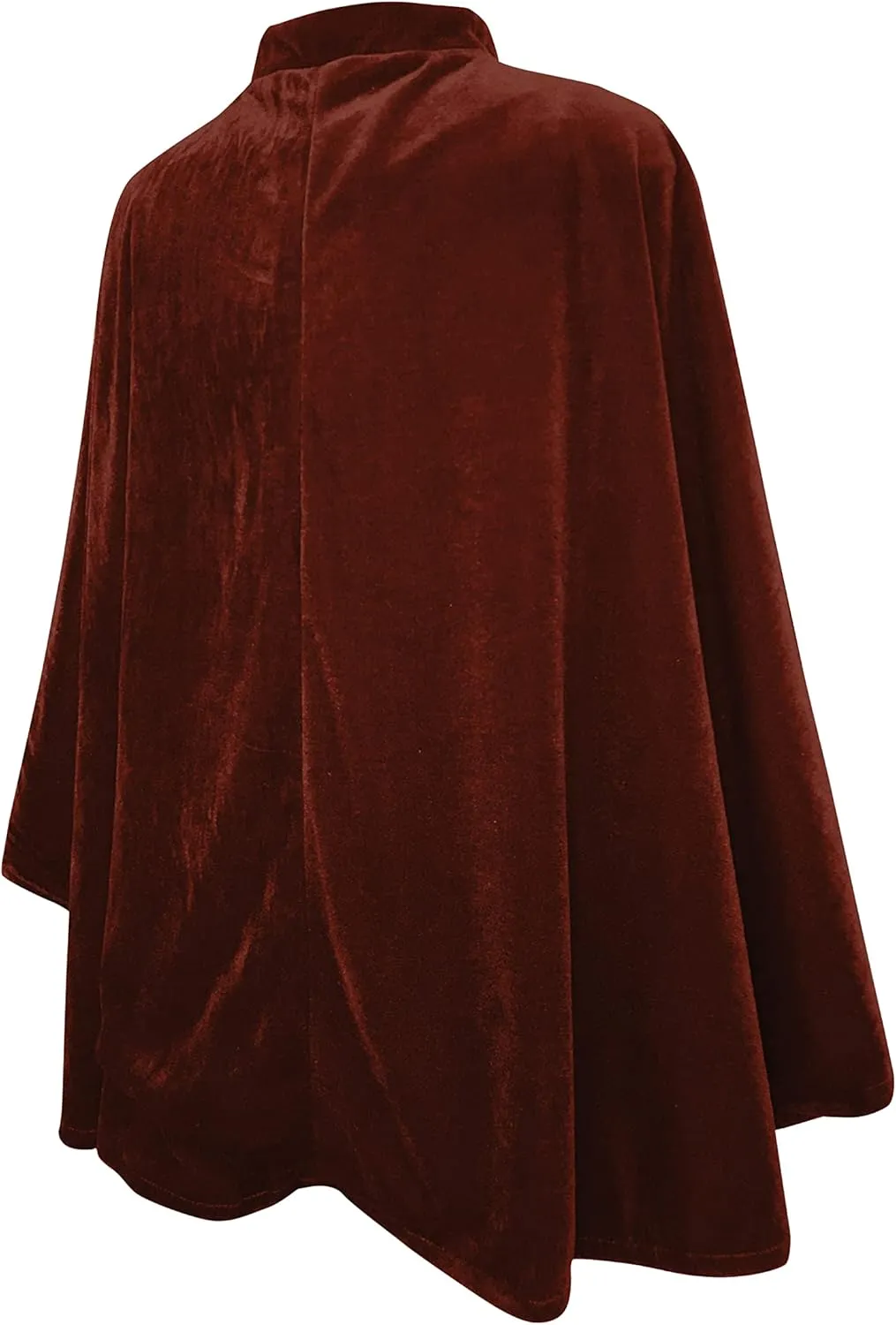 Women's Velvet Satin Lined Capelet Elegant Halloween Cosplay Cloak Cape, Wedding, Ren Faire